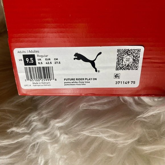 Men's PUMA Future Rider Play On Sneaker White, Fizzy, Lime Sz 11 New Fast Ship - Picture 7 of 7